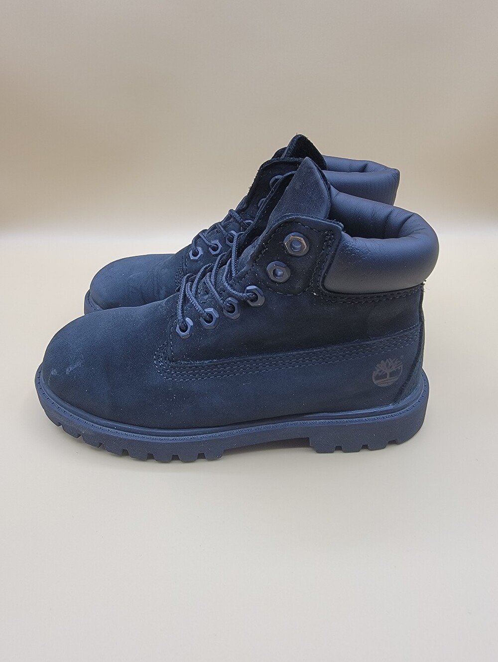 Timberland 6 Inch Premium Little Kid's Boots Size 12C Black Nubuck Suede Boy's